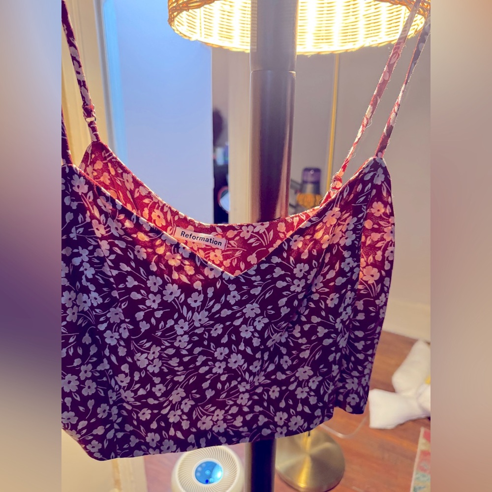 Reformation Red Crop Top